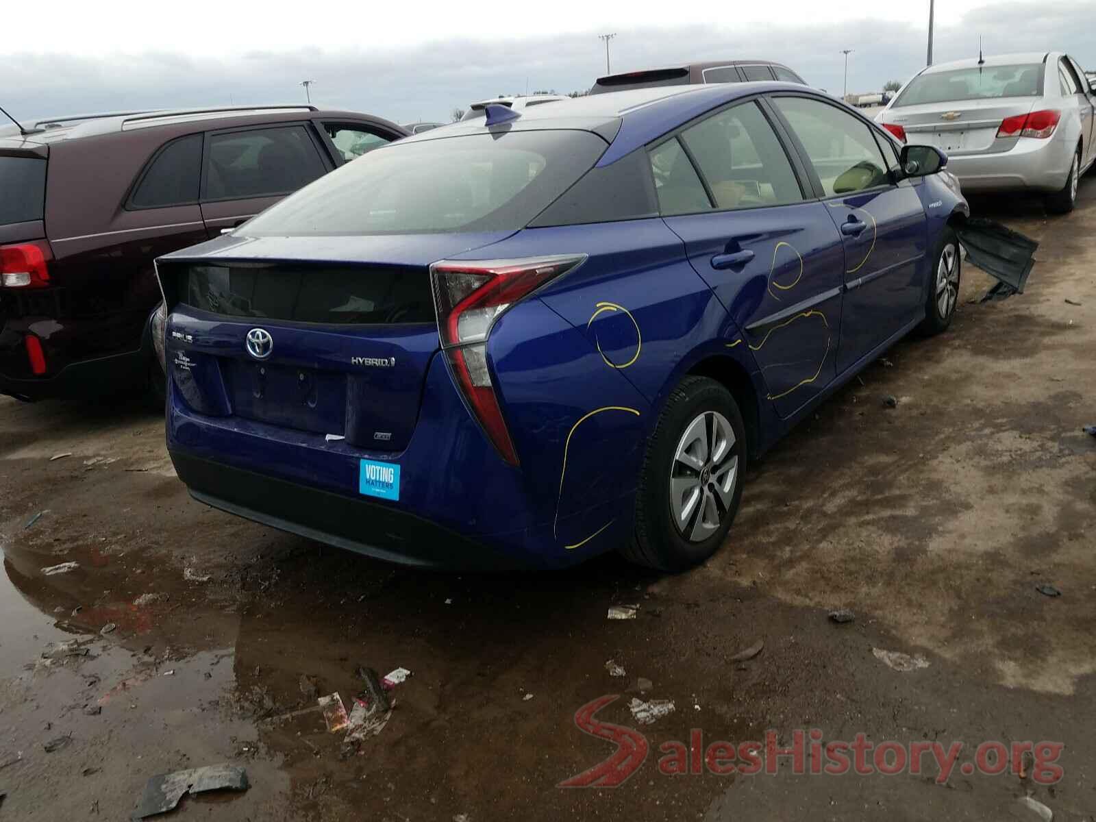 JTDKARFU7G3516286 2016 TOYOTA PRIUS