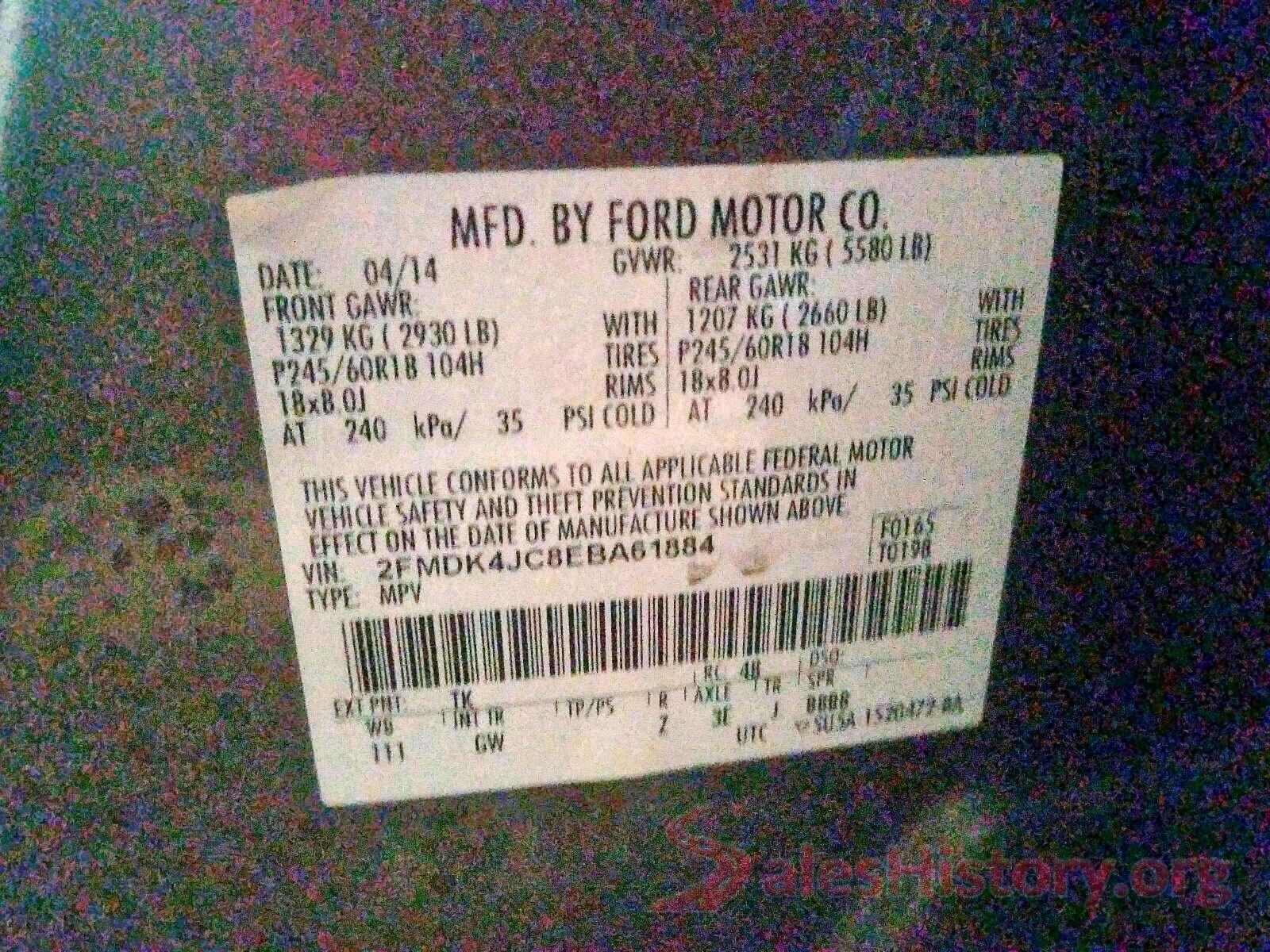 KNADM5A34G6666116 2014 FORD EDGE