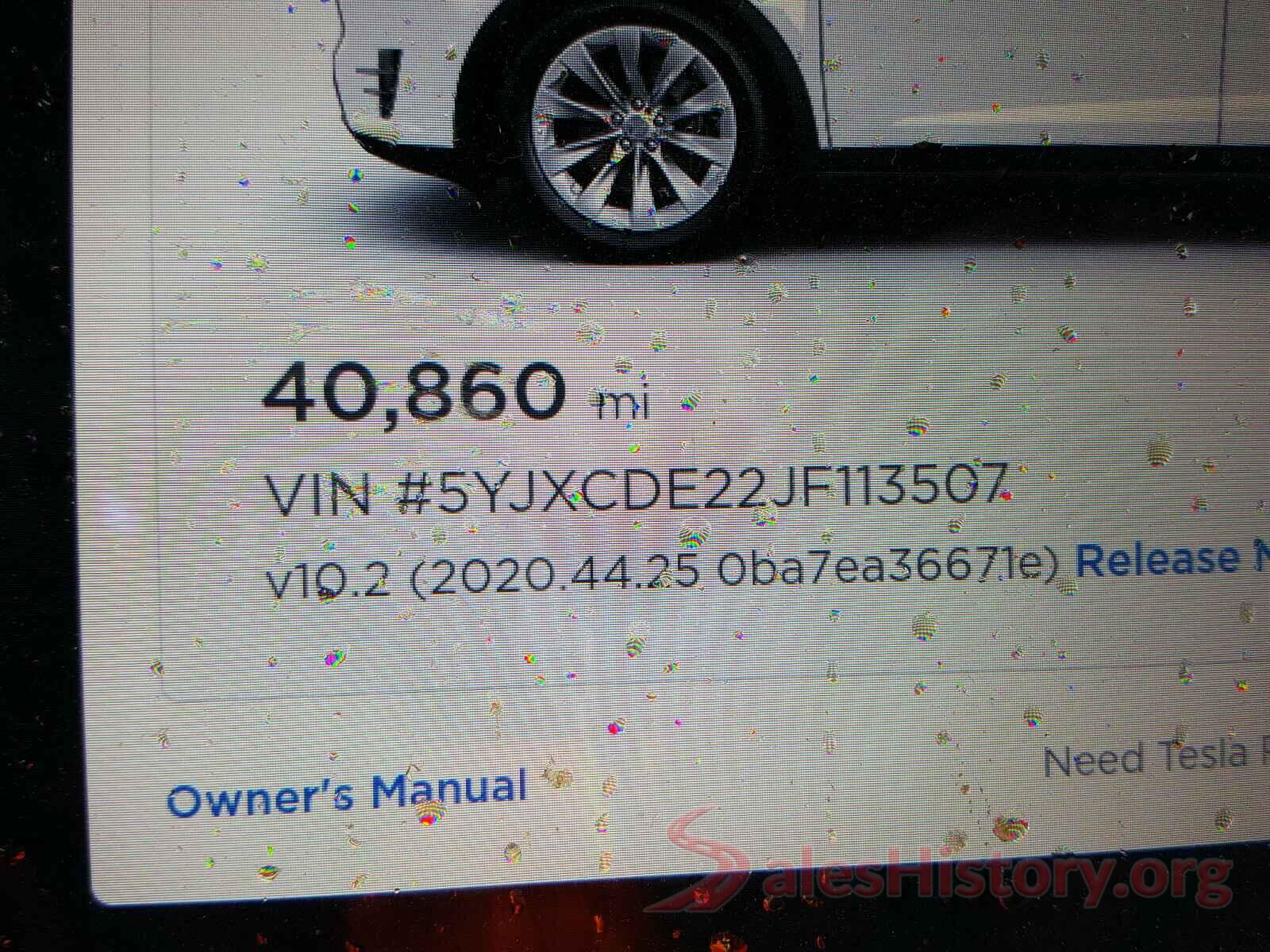 5YJXCDE22JF113507 2018 TESLA MODEL X