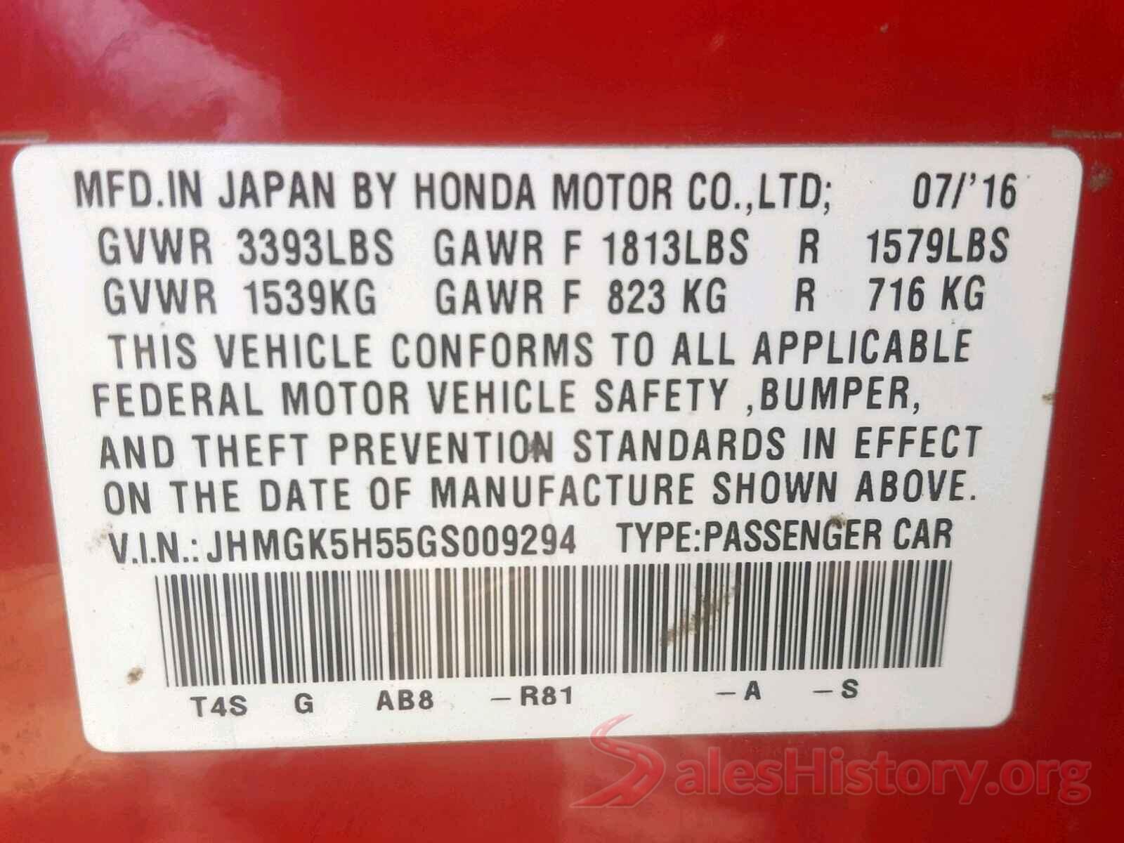 JN1BJ1CP6JW160924 2016 HONDA FIT