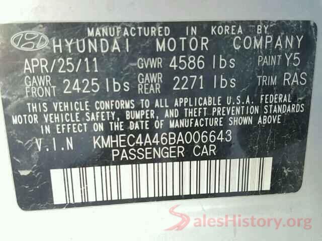 5YFBURHE7KP892743 2011 HYUNDAI SONATA