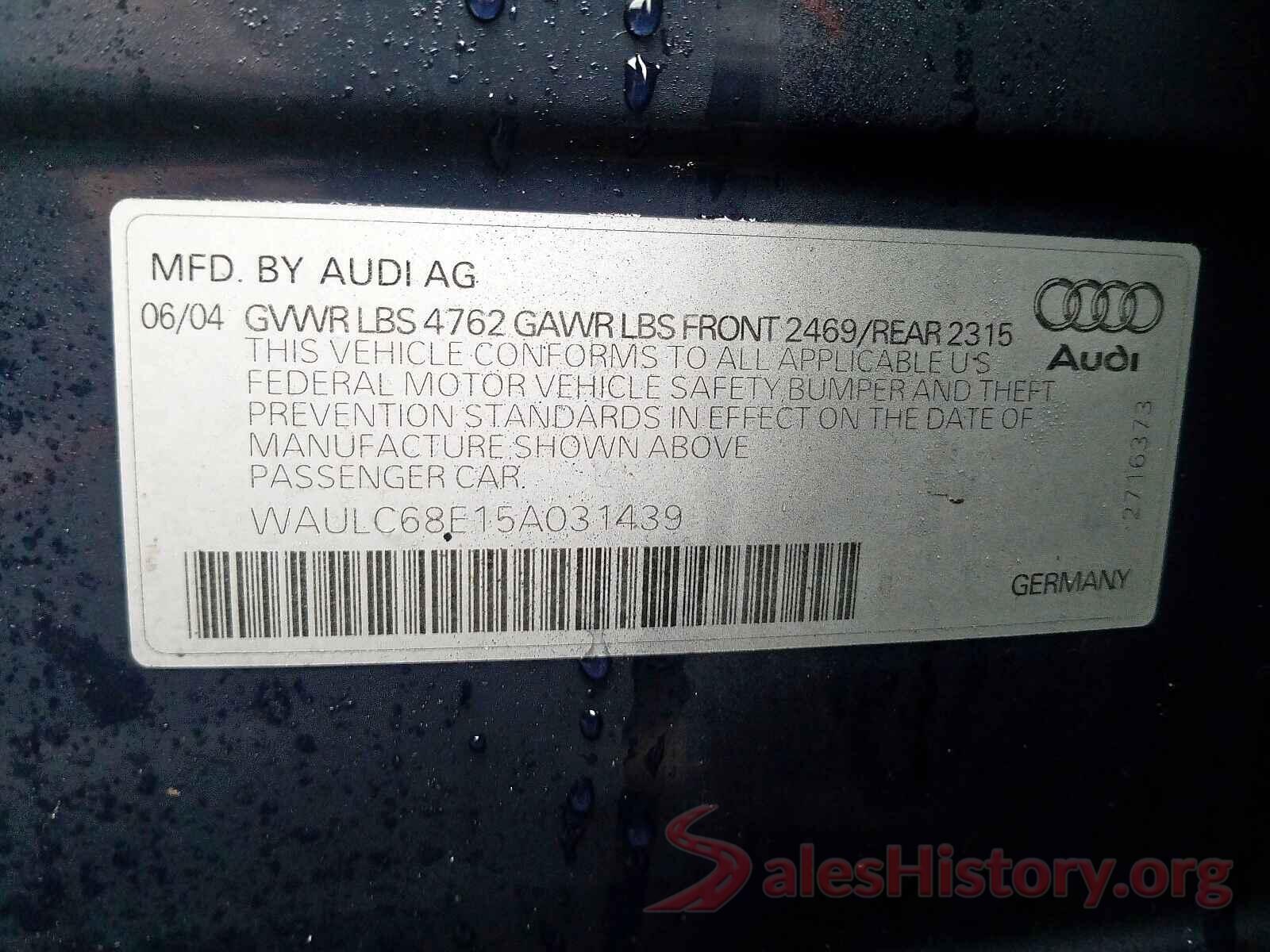 19XFC2F57GE205221 2005 AUDI A4