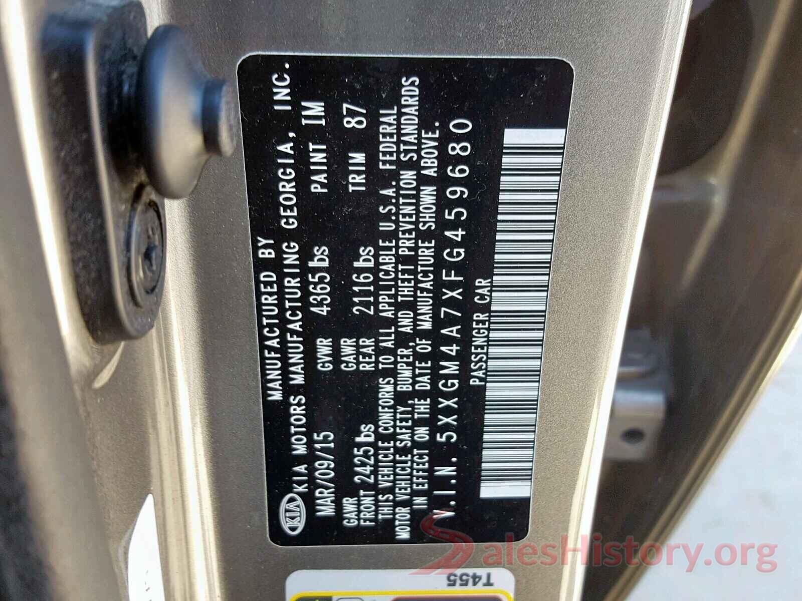 5TFAX5GN0MX188997 2015 KIA OPTIMA