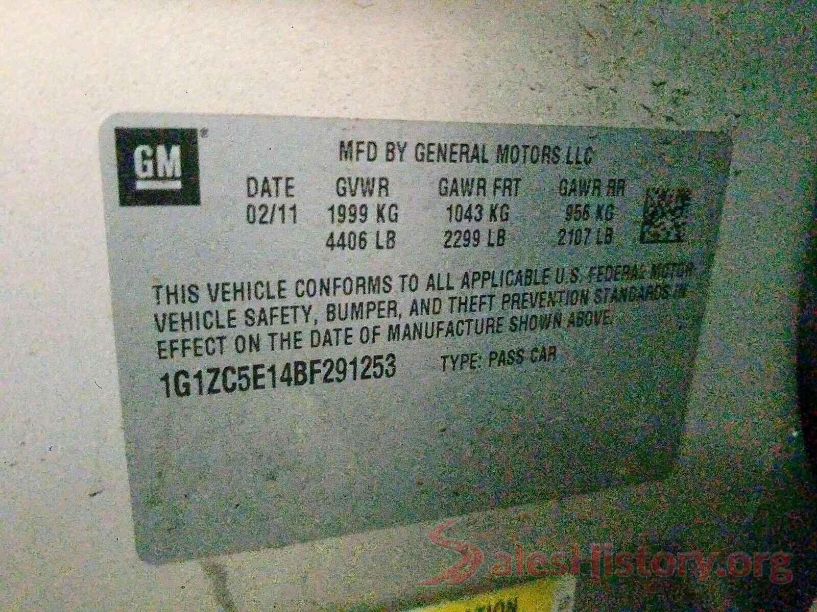 1N4BL4EV4KC143407 2011 CHEVROLET MALIBU