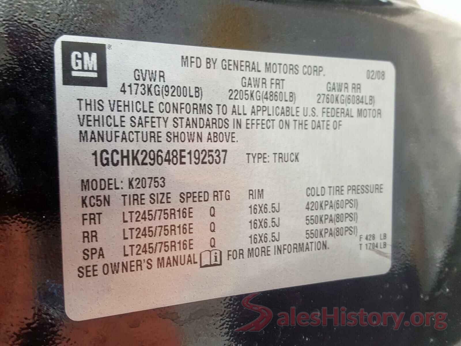 1FTEW1EF4GFC35029 2008 CHEVROLET SILVERADO