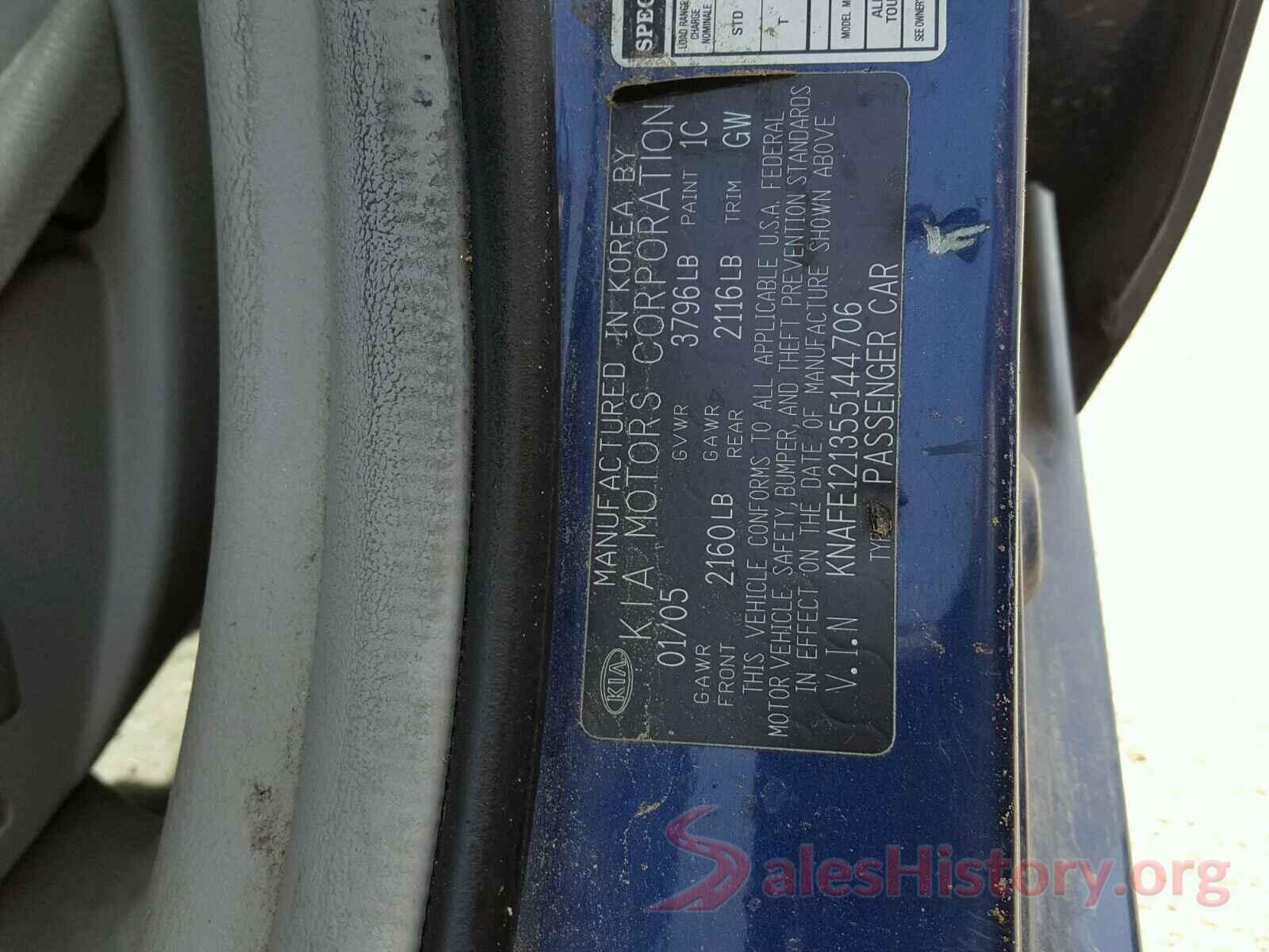 5TDYZ3DCXJS937032 2005 KIA SPECTRA