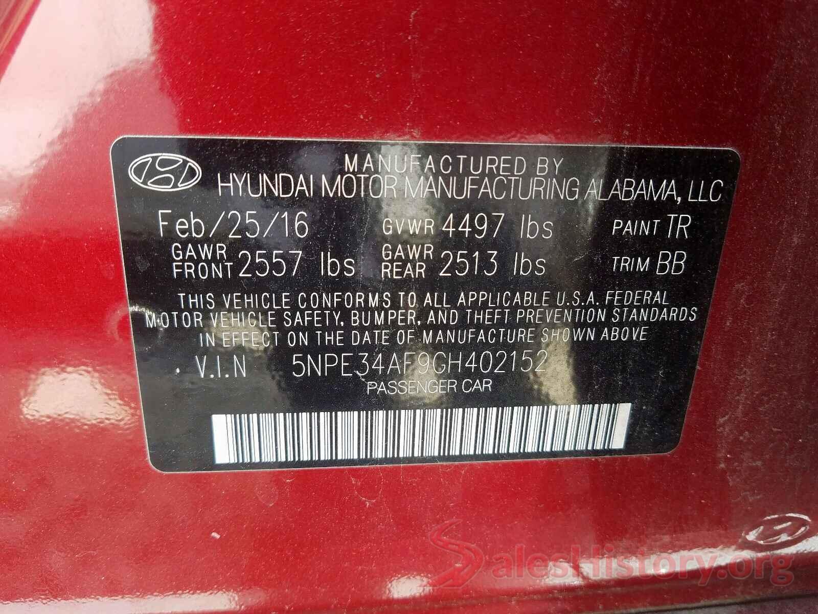 JM3KE4BY8G0601548 2016 HYUNDAI SONATA