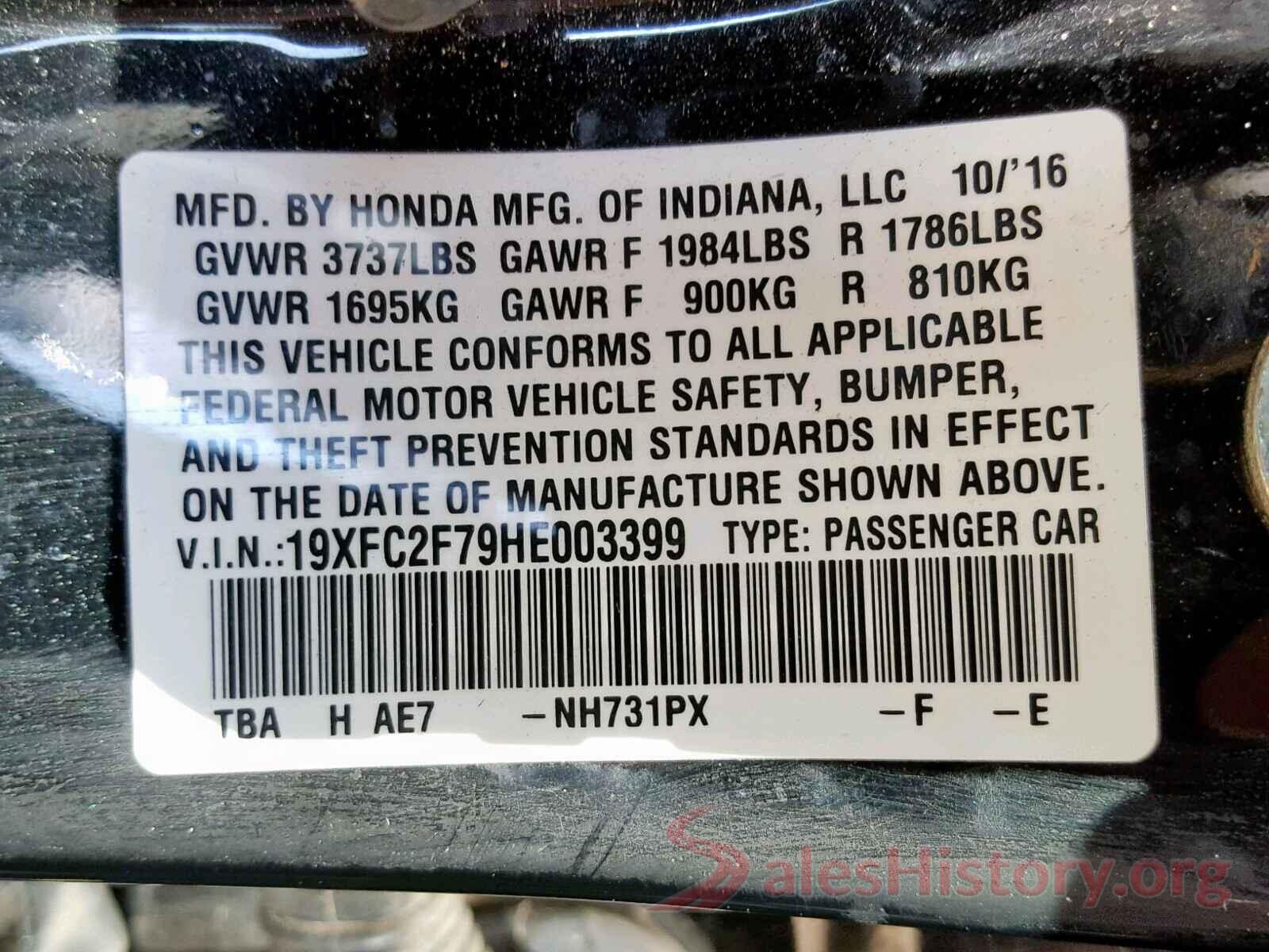 5YJ3E1EA0LF630452 2017 HONDA CIVIC