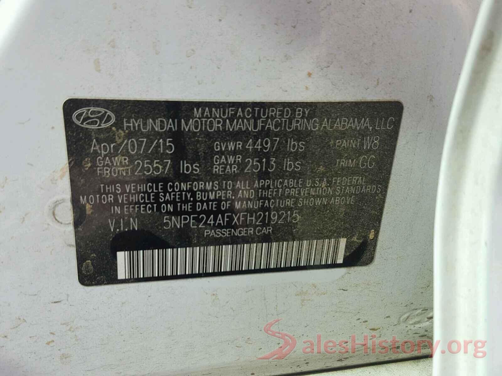 JM1GJ1U51G1451983 2015 HYUNDAI SONATA