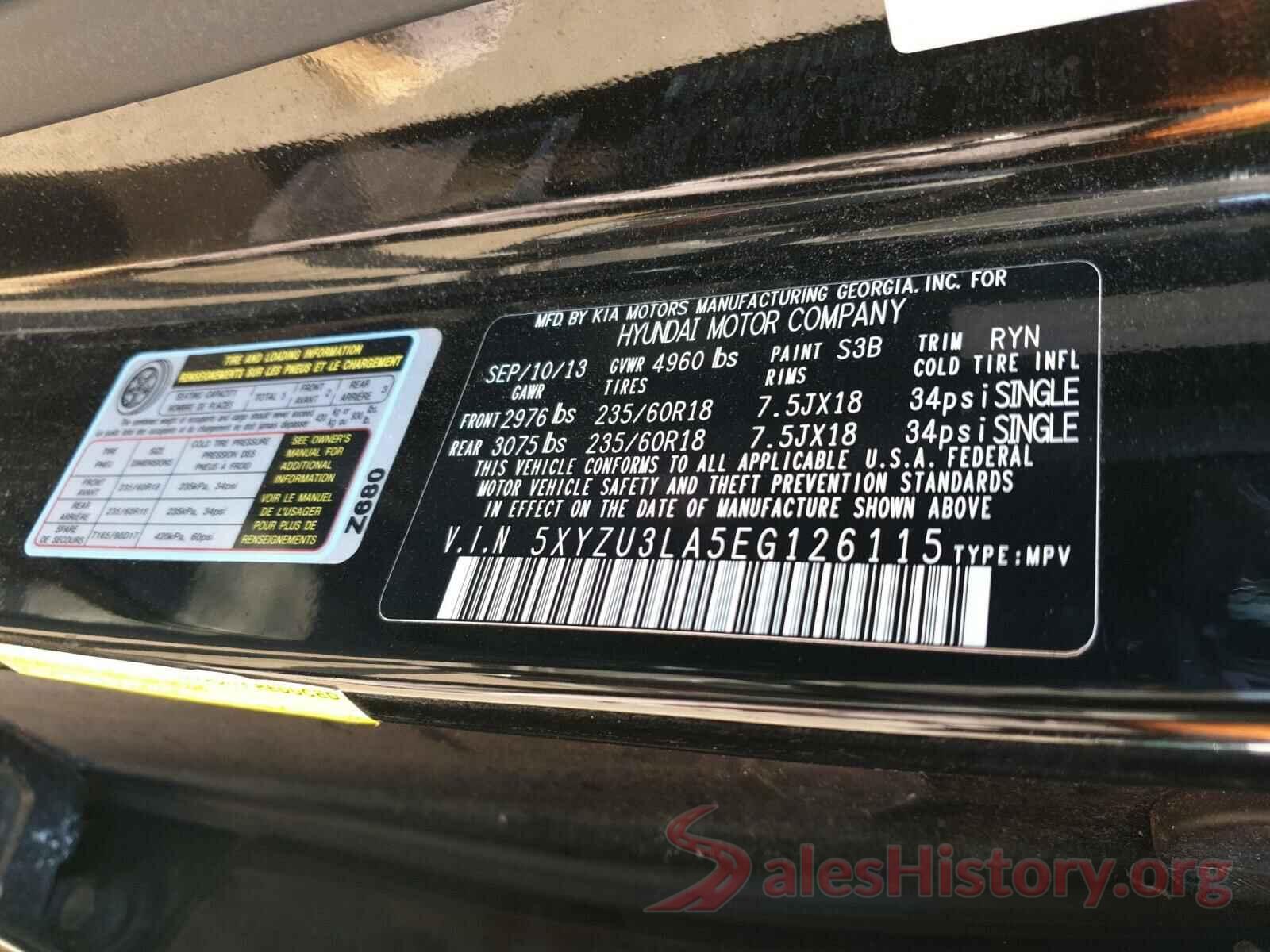 KNAFX4A83G5505378 2014 HYUNDAI SANTA FE