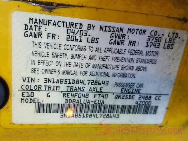 3VV3B7AX2JM187785 2004 NISSAN SENTRA