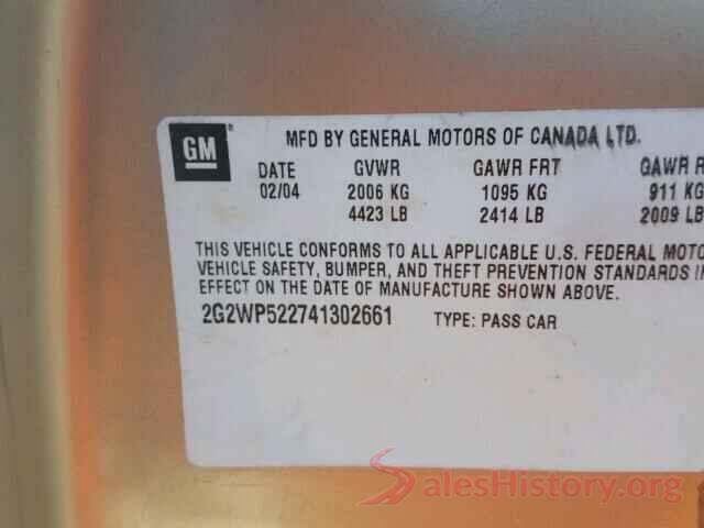 5TDBZRFH4JS882398 2004 PONTIAC GRANDPRIX