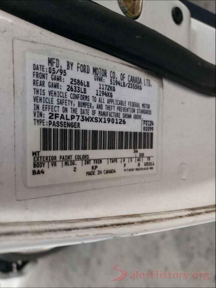 KMHH35LE5KU117868 1995 FORD CROWN VIC