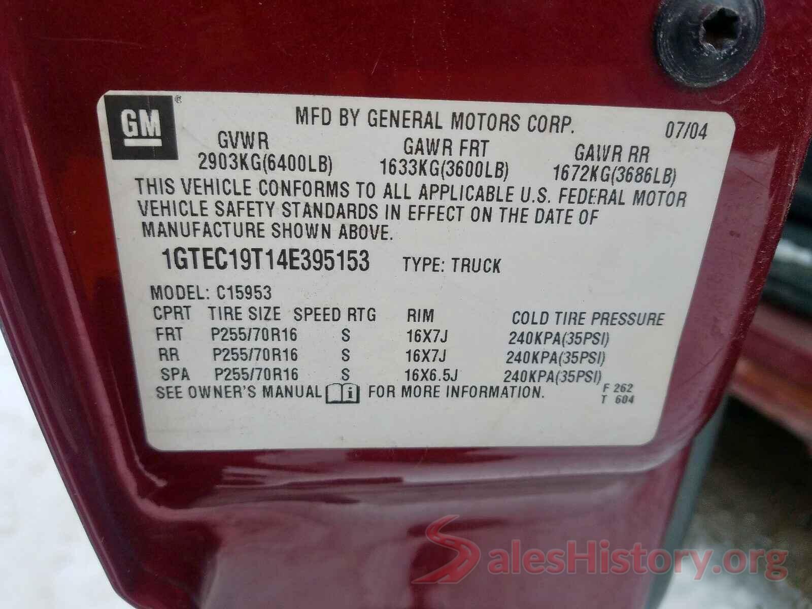 1C4RJEBG4KC615048 2004 GMC NEW SIERRA