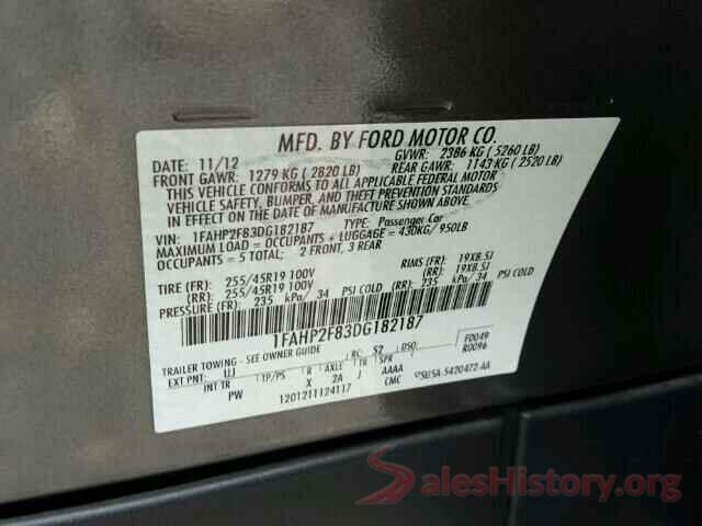 5YJ3E1EA8KF394485 2013 FORD TAURUS