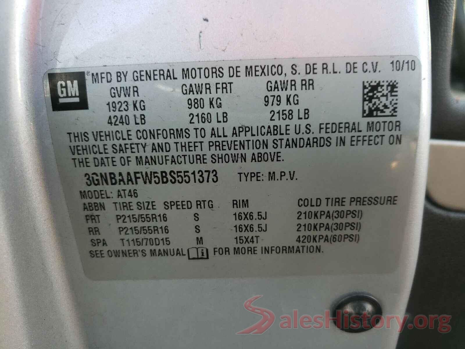 3N1CP5CV1LL486048 2011 CHEVROLET HHR