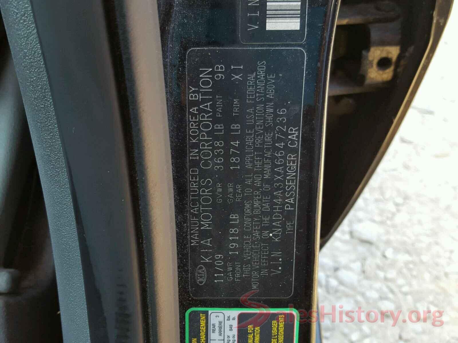 4T1G11AK3LU502365 2010 KIA RIO