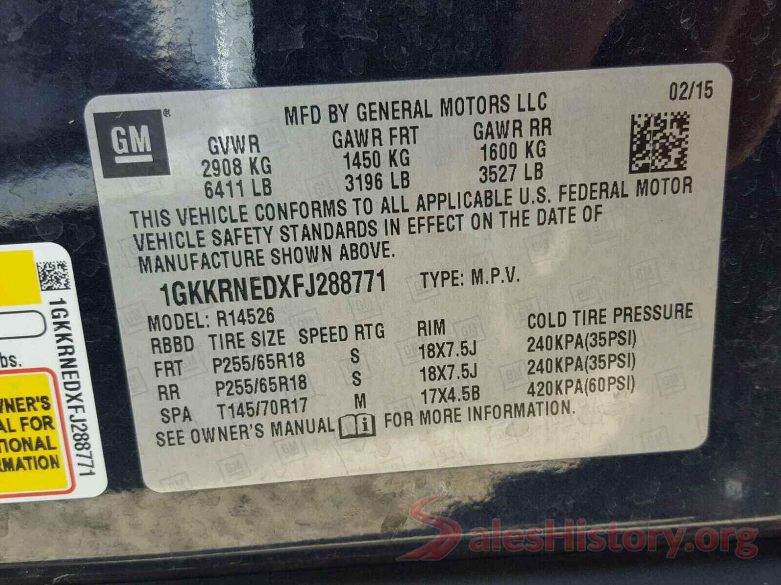 SALCR2RX0JH772606 2015 GMC ACADIA