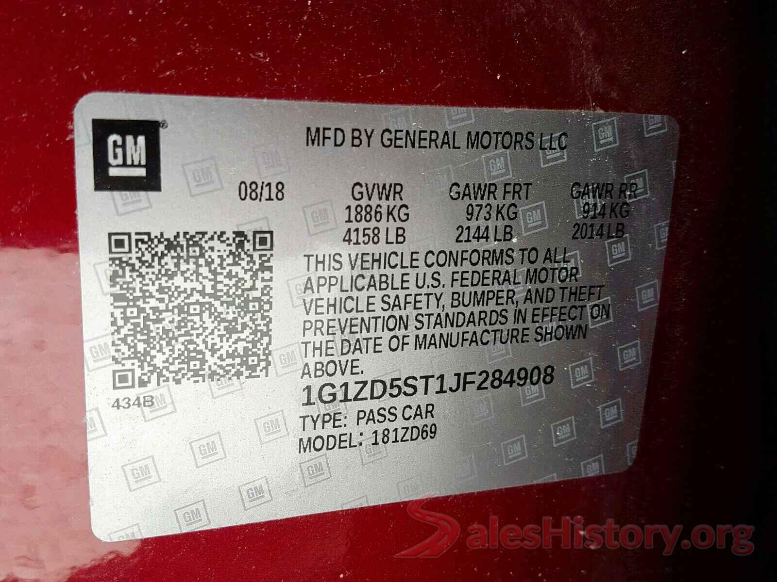 3N1AB7AP2JY283370 2018 CHEVROLET MALIBU