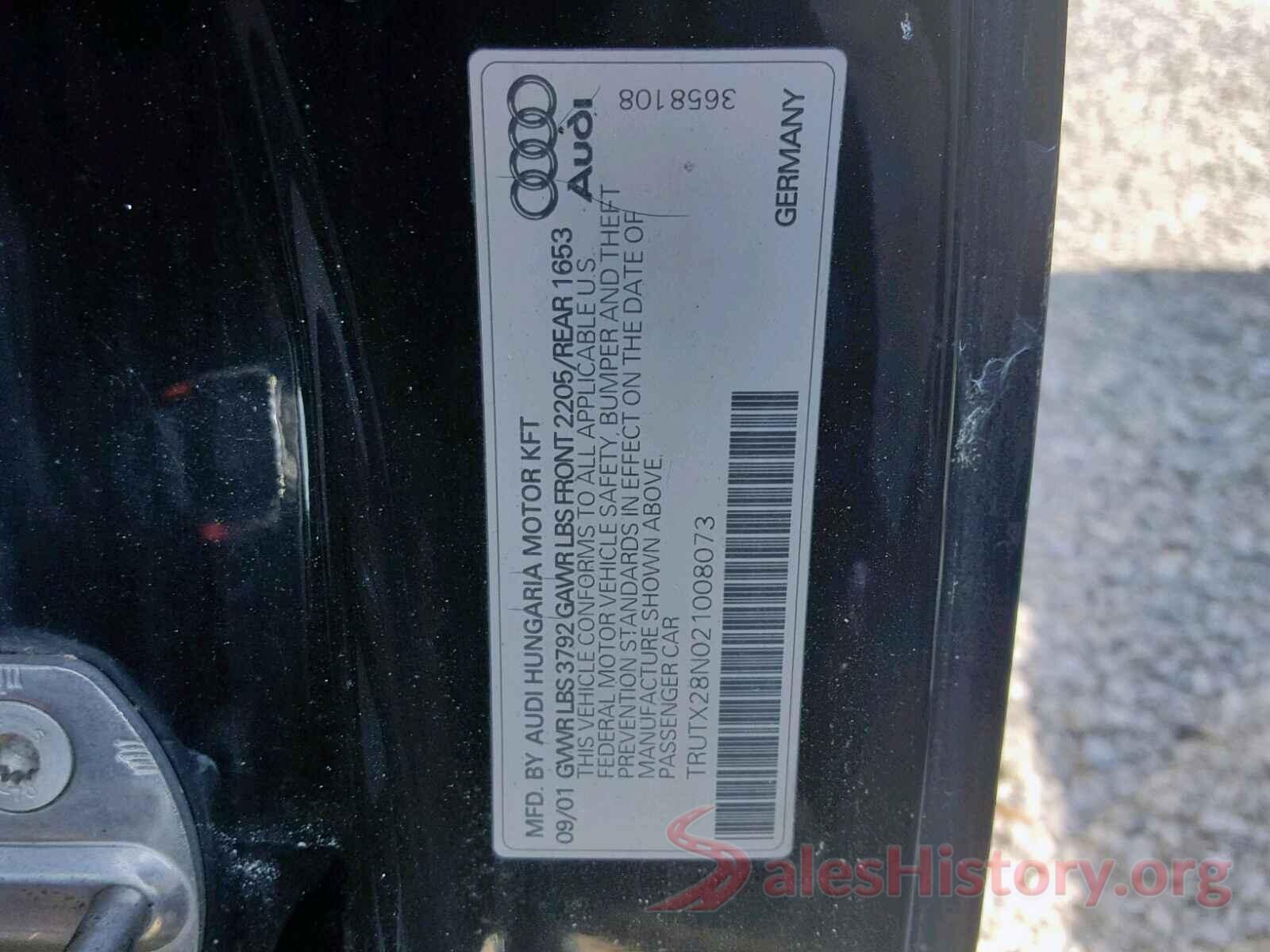 WDDHF8JB3GB217241 2002 AUDI TT