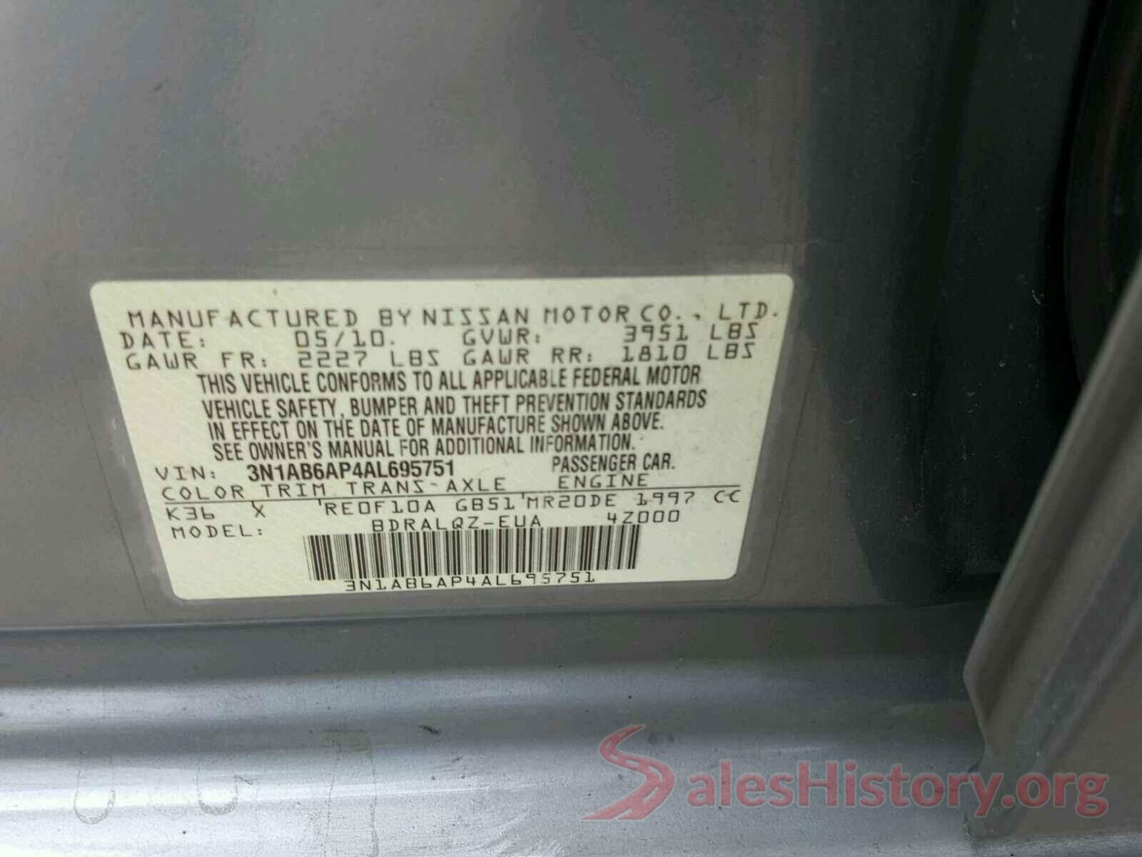 000ZD5ST0JF173234 2010 NISSAN SENTRA