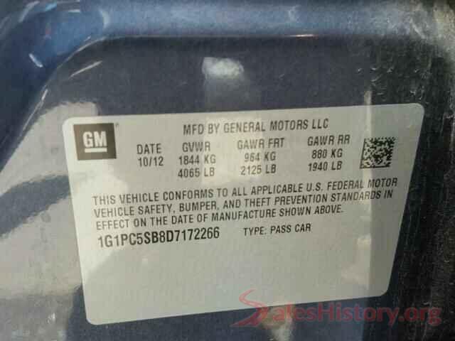 2C3CDXBG6KH673480 2013 CHEVROLET CRUZE