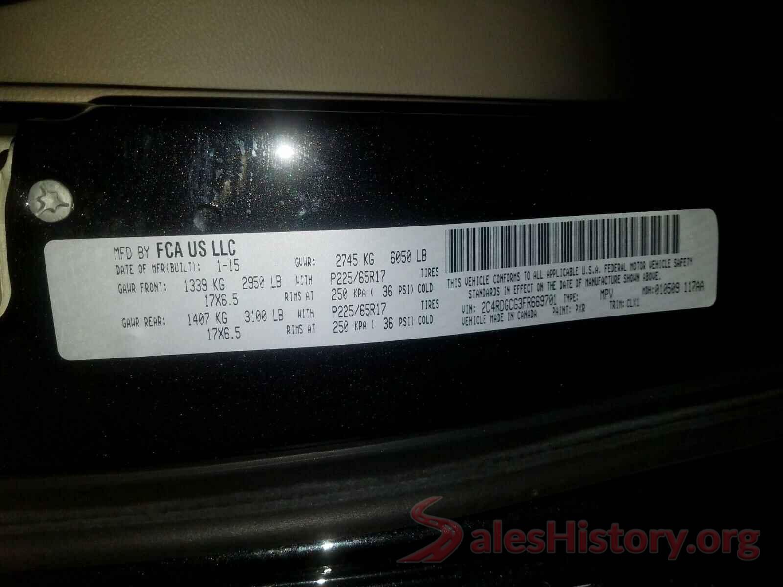 19XFC2F54GE090867 2015 DODGE CARAVAN