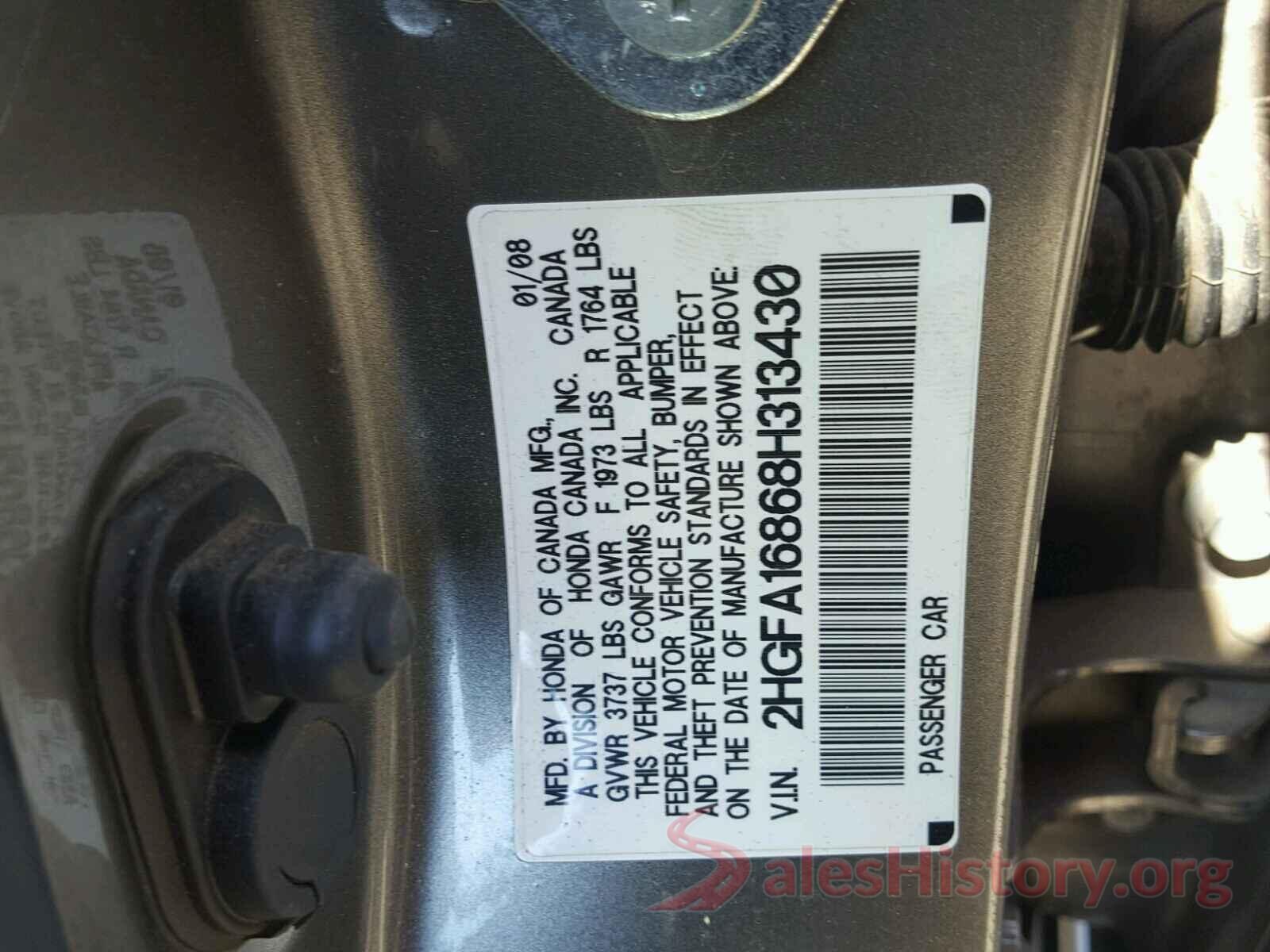 5FNRL6H79JB016543 2008 HONDA CIVIC