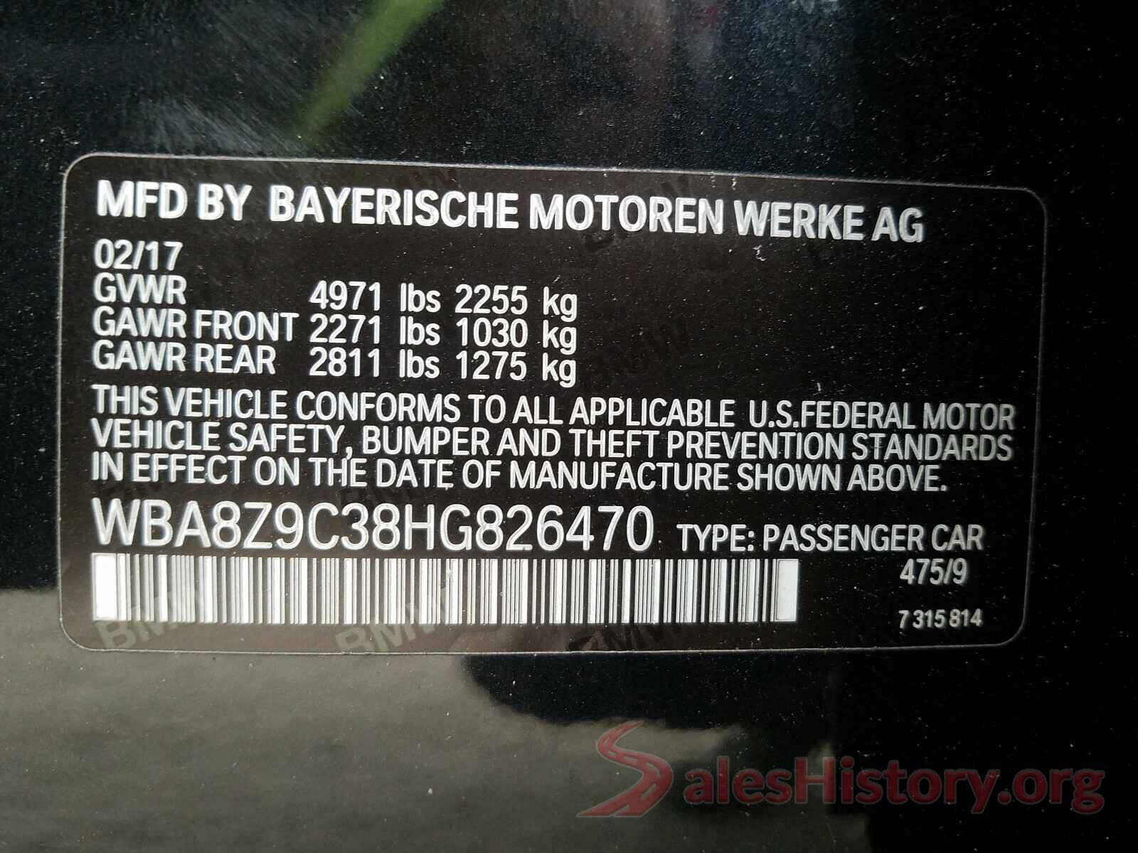 WBA8Z9C38HG826470 2017 BMW 3 SERIES