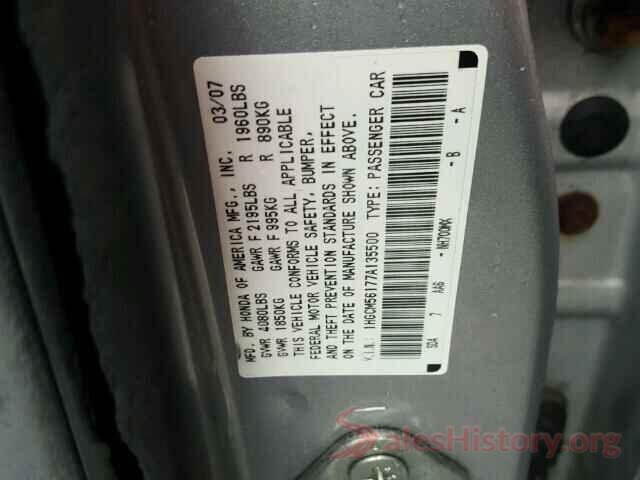 JTDEPRAE8LJ044360 2007 HONDA ACCORD