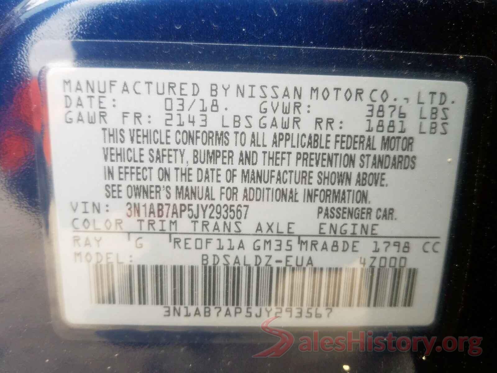 JF2GTAMC1J8346949 2018 NISSAN SENTRA