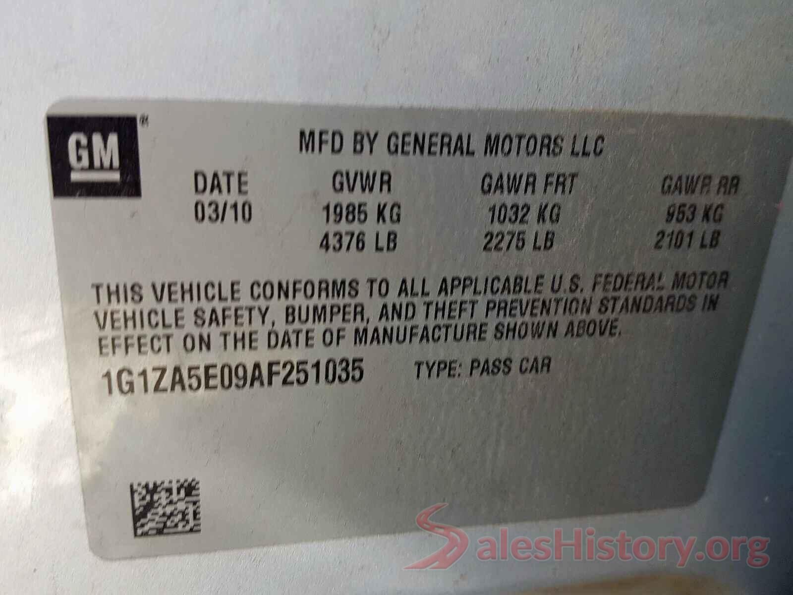 4T1B11HK0KU753522 2010 CHEVROLET MALIBU