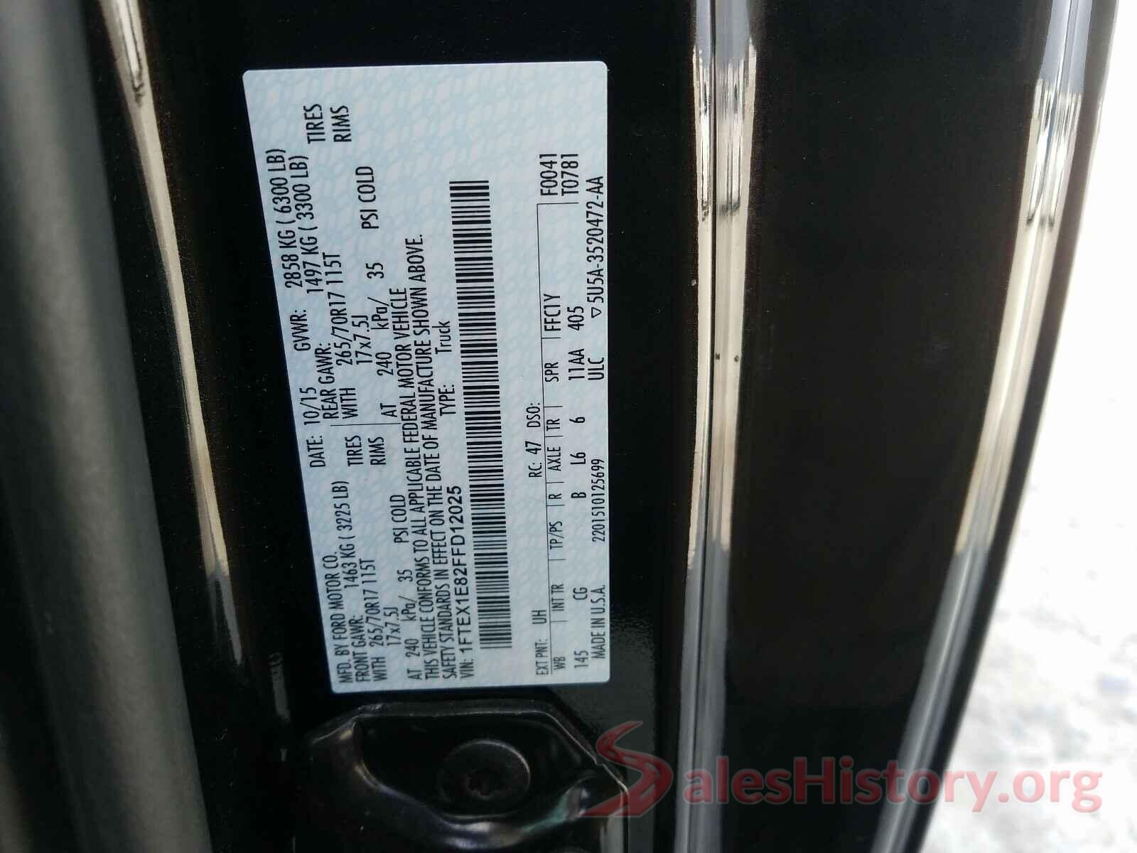 3C4NJDBB6LT168628 2015 FORD F150