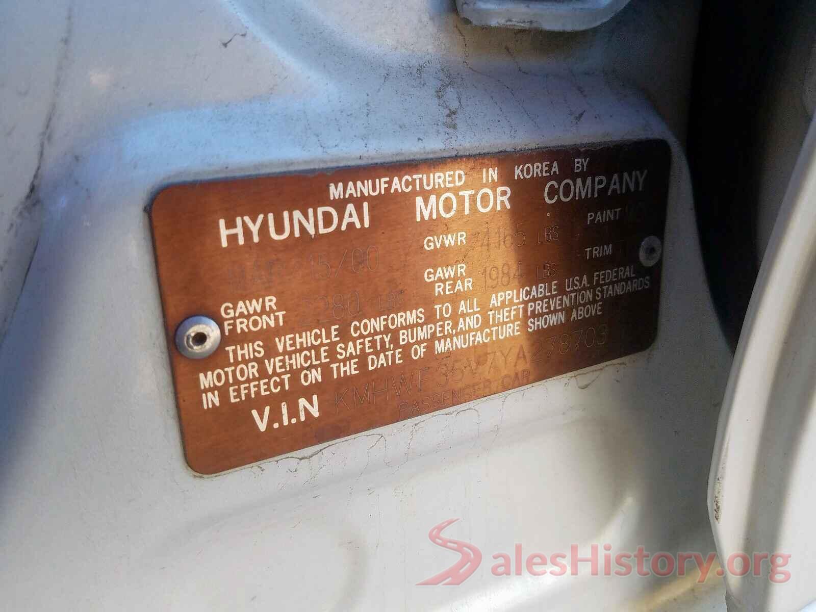 4T1G11AK8MU556715 2000 HYUNDAI SONATA