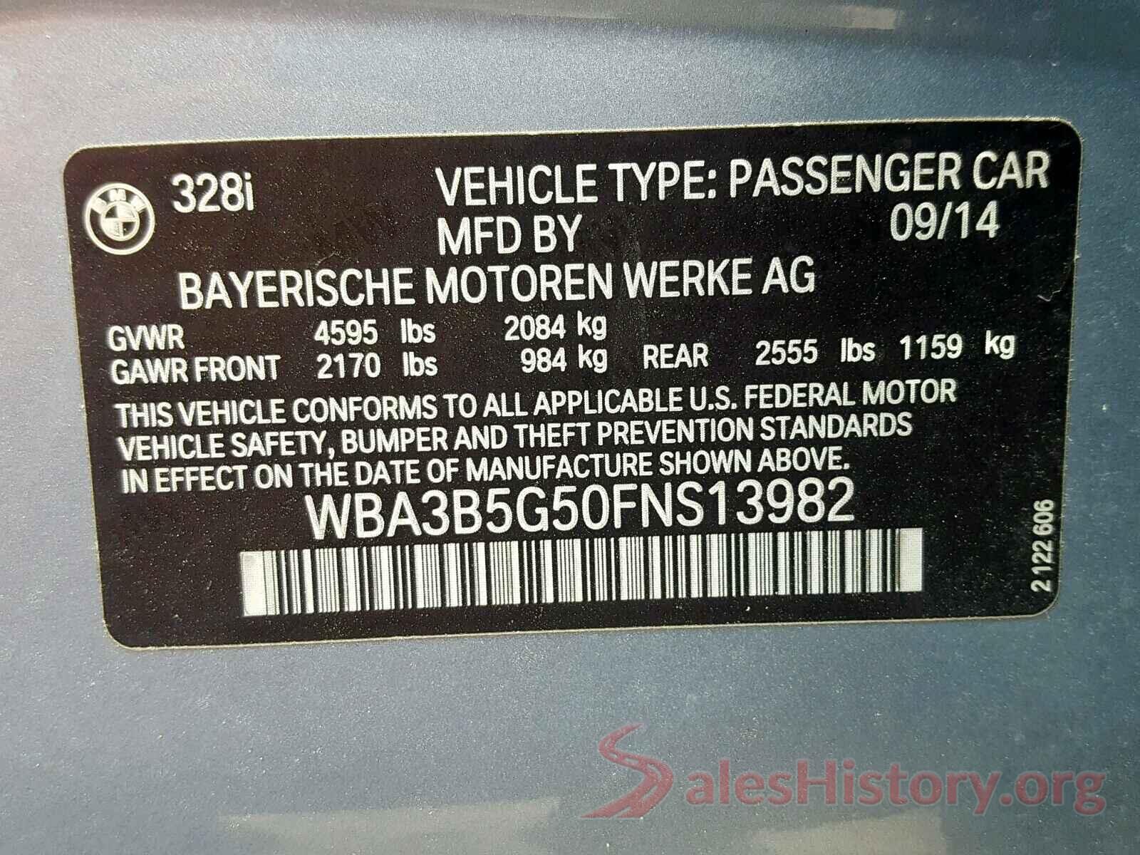 1VWDT7A33HC083442 2015 BMW 3 SERIES