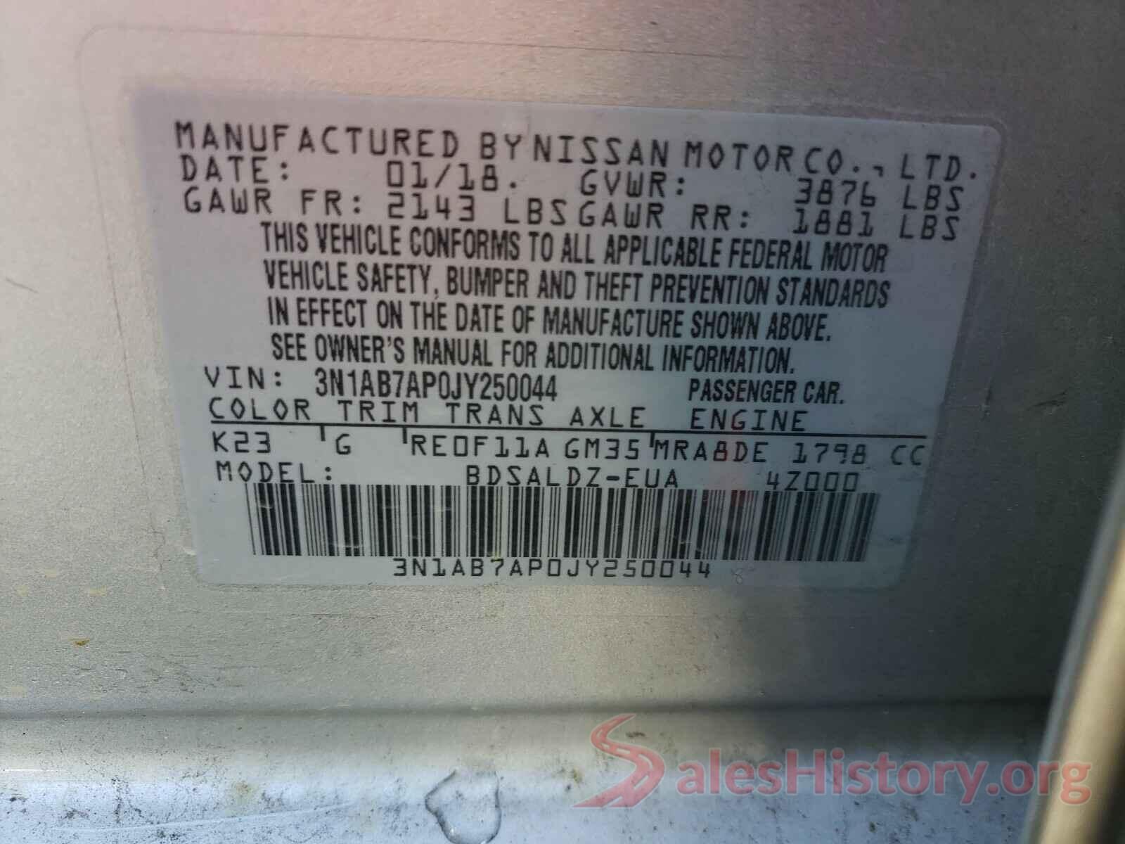 4T1BF1FK3GU547882 2018 NISSAN SENTRA