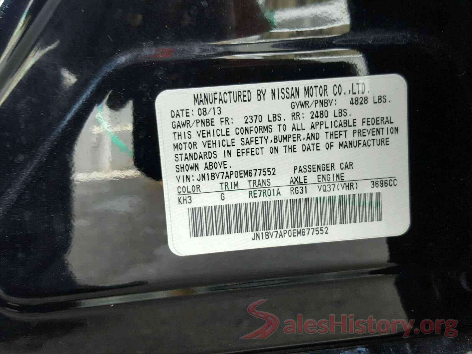 3VWDB7AJ3JM210454 2014 INFINITI Q50