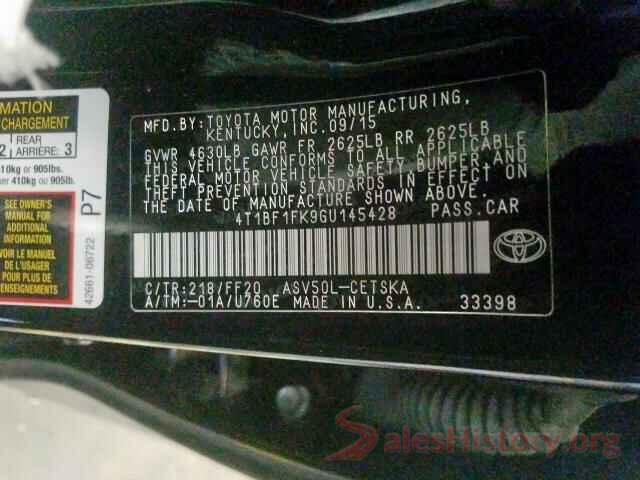 2T1BURHE5HC906678 2016 TOYOTA CAMRY