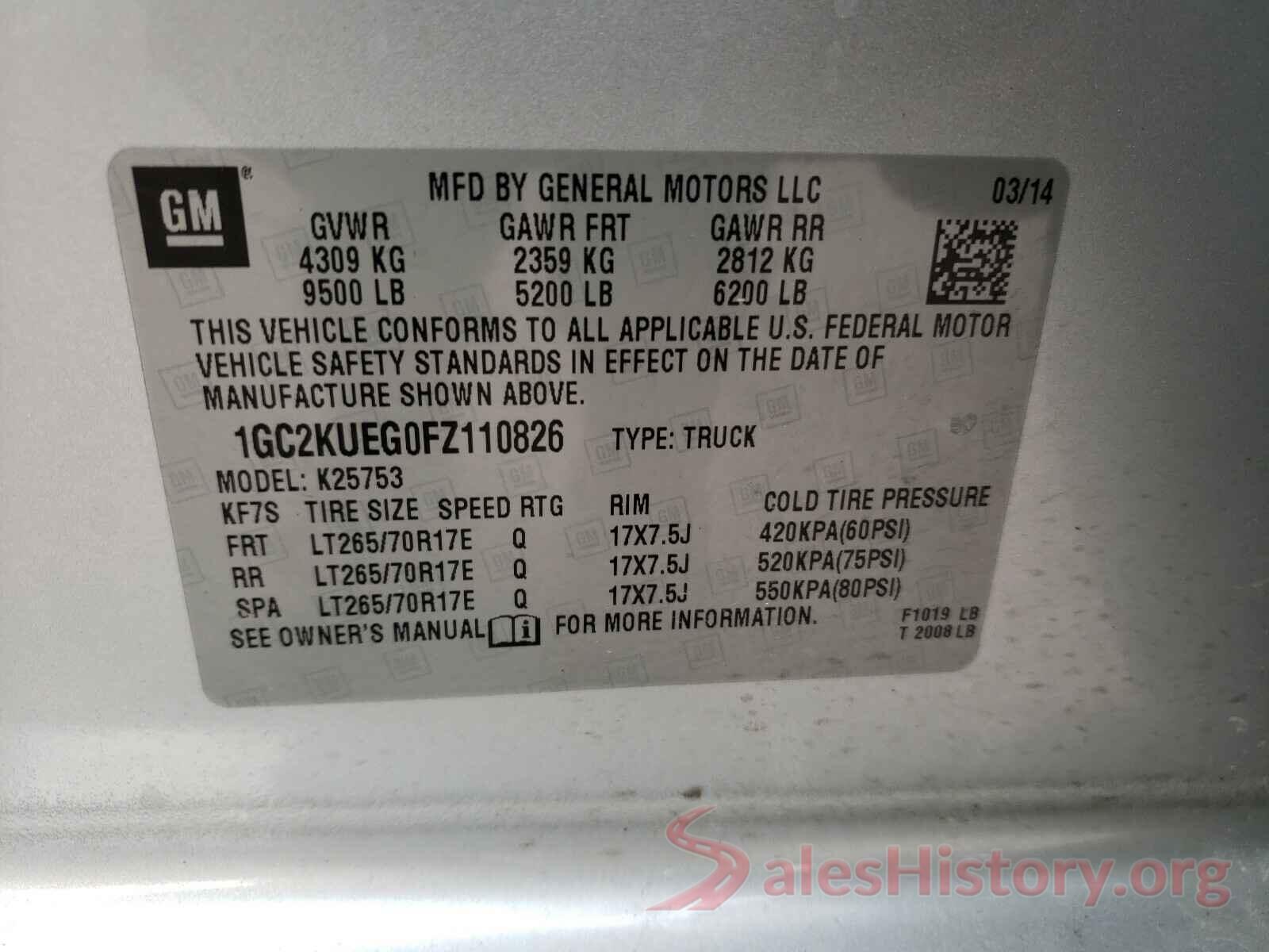 3HGGK5H8XLM730498 2015 CHEVROLET SILVERADO