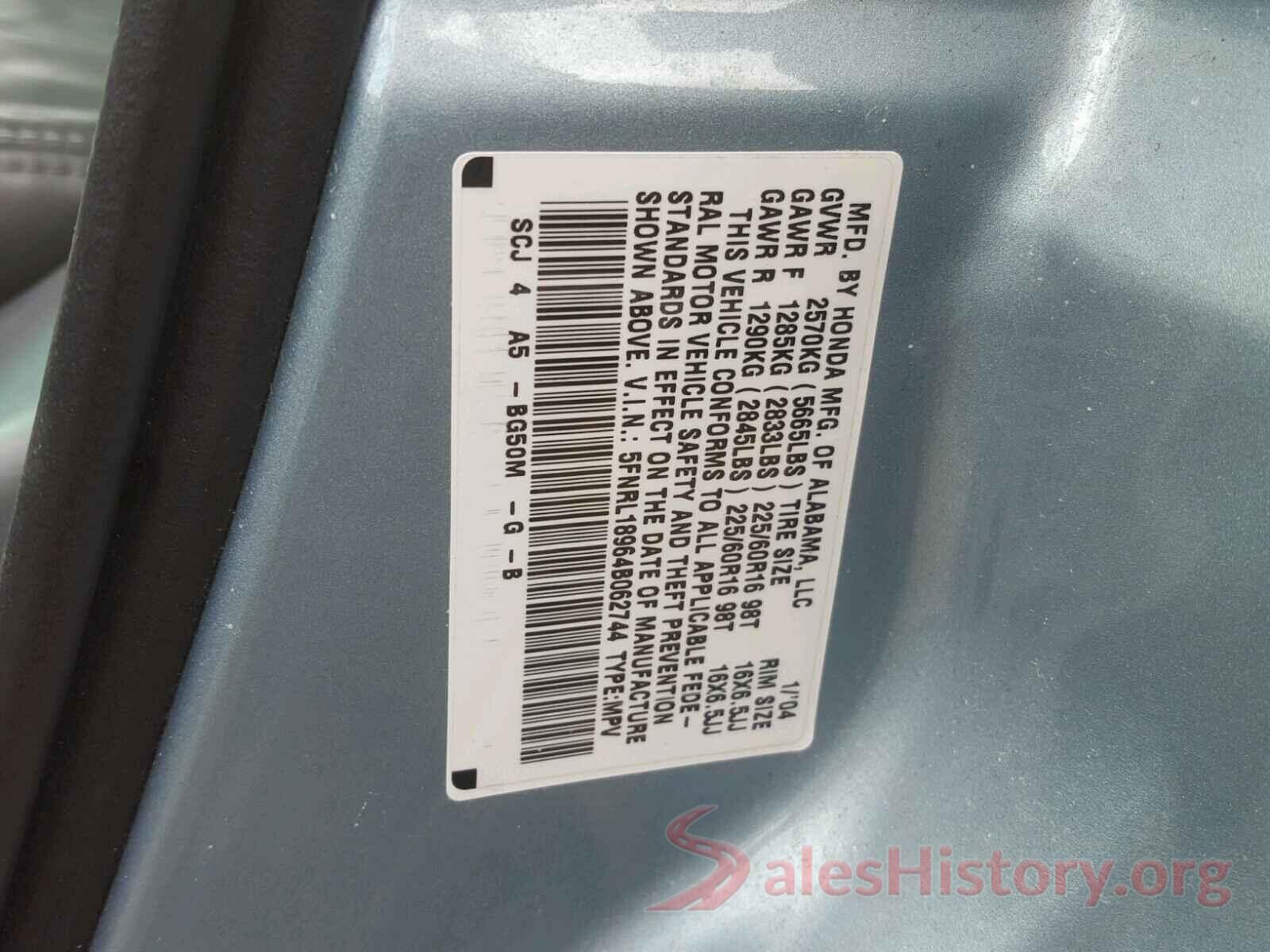 4T1B11HK4JU064811 2004 HONDA ODYSSEY