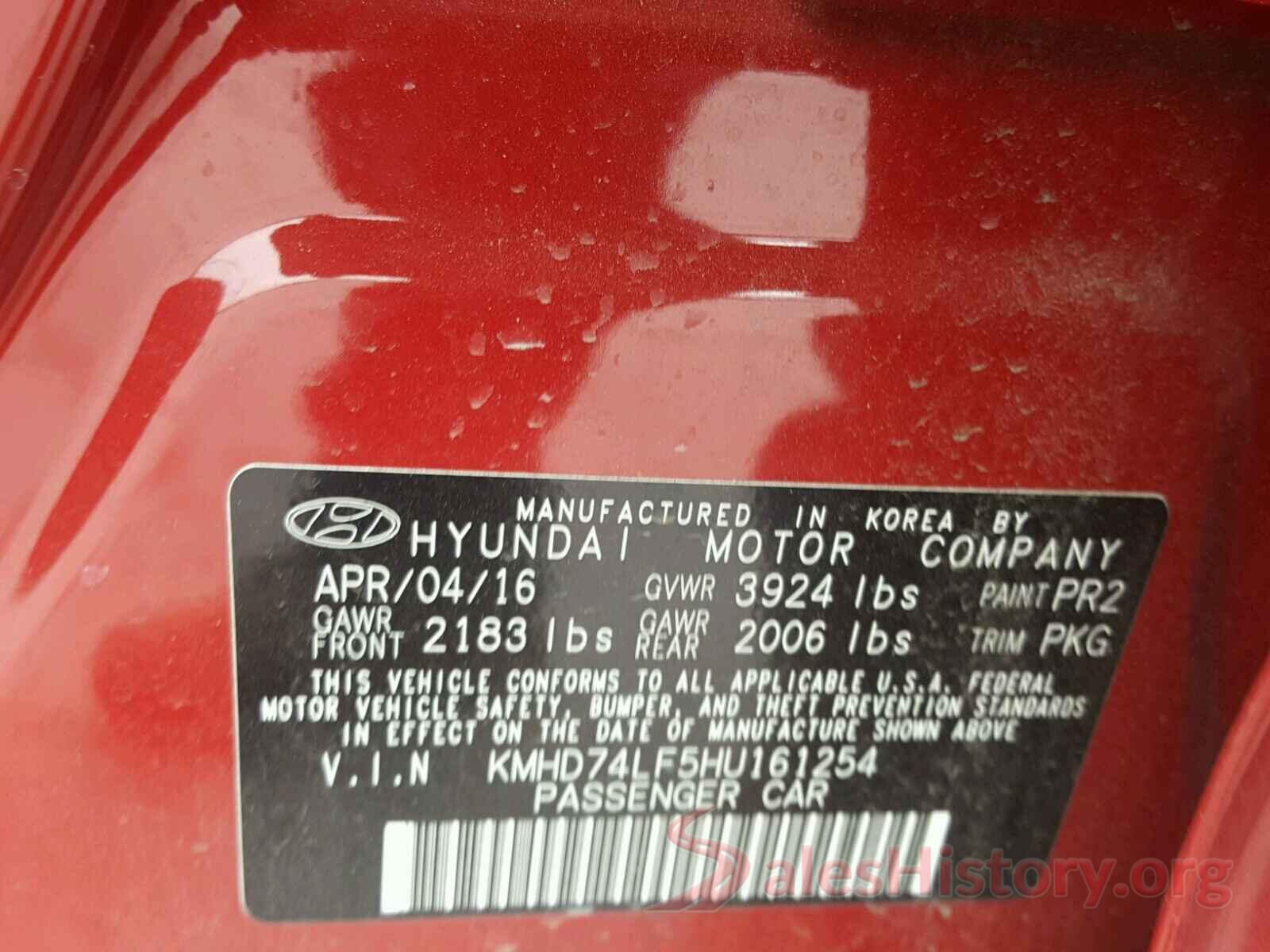 3KPA24AD6ME365531 2017 HYUNDAI ELANTRA