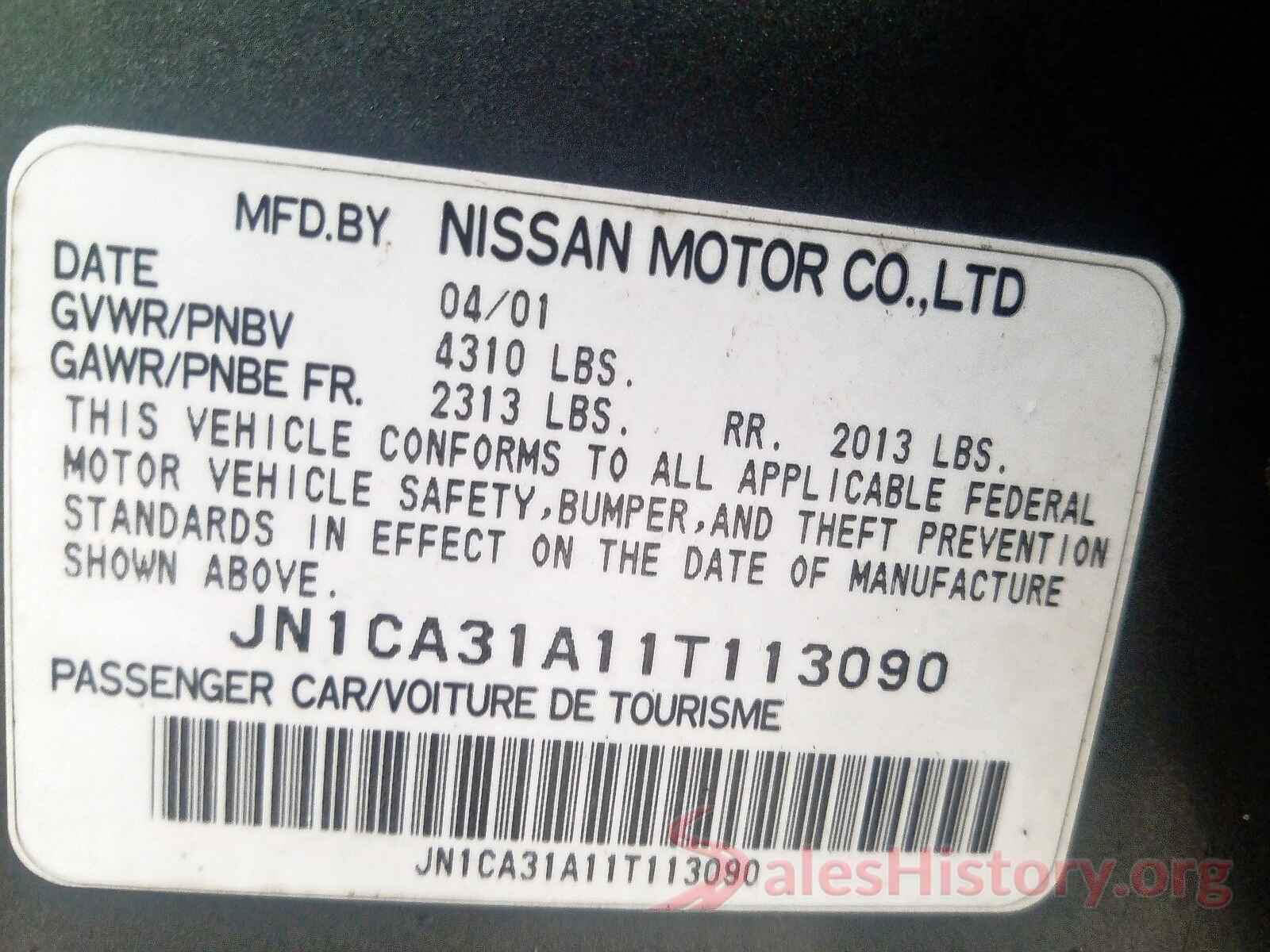 4T1B11HK3KU683501 2001 NISSAN MAXIMA