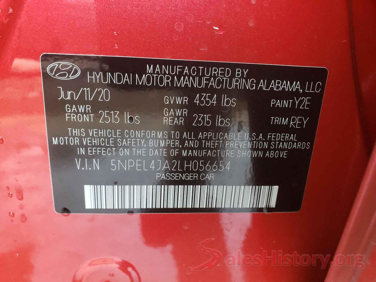 3MZBN1L71HM133140 2020 HYUNDAI SONATA