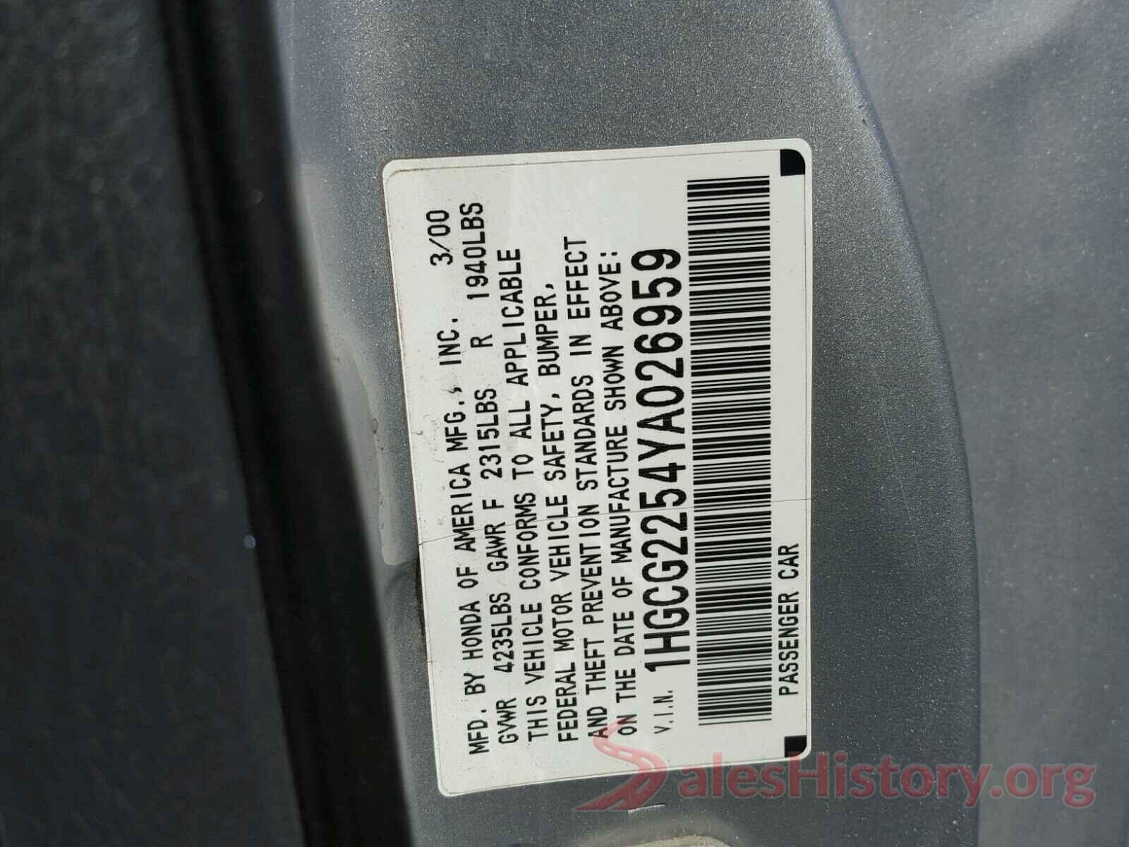 1C4RJECG9JC247222 2000 HONDA ACCORD