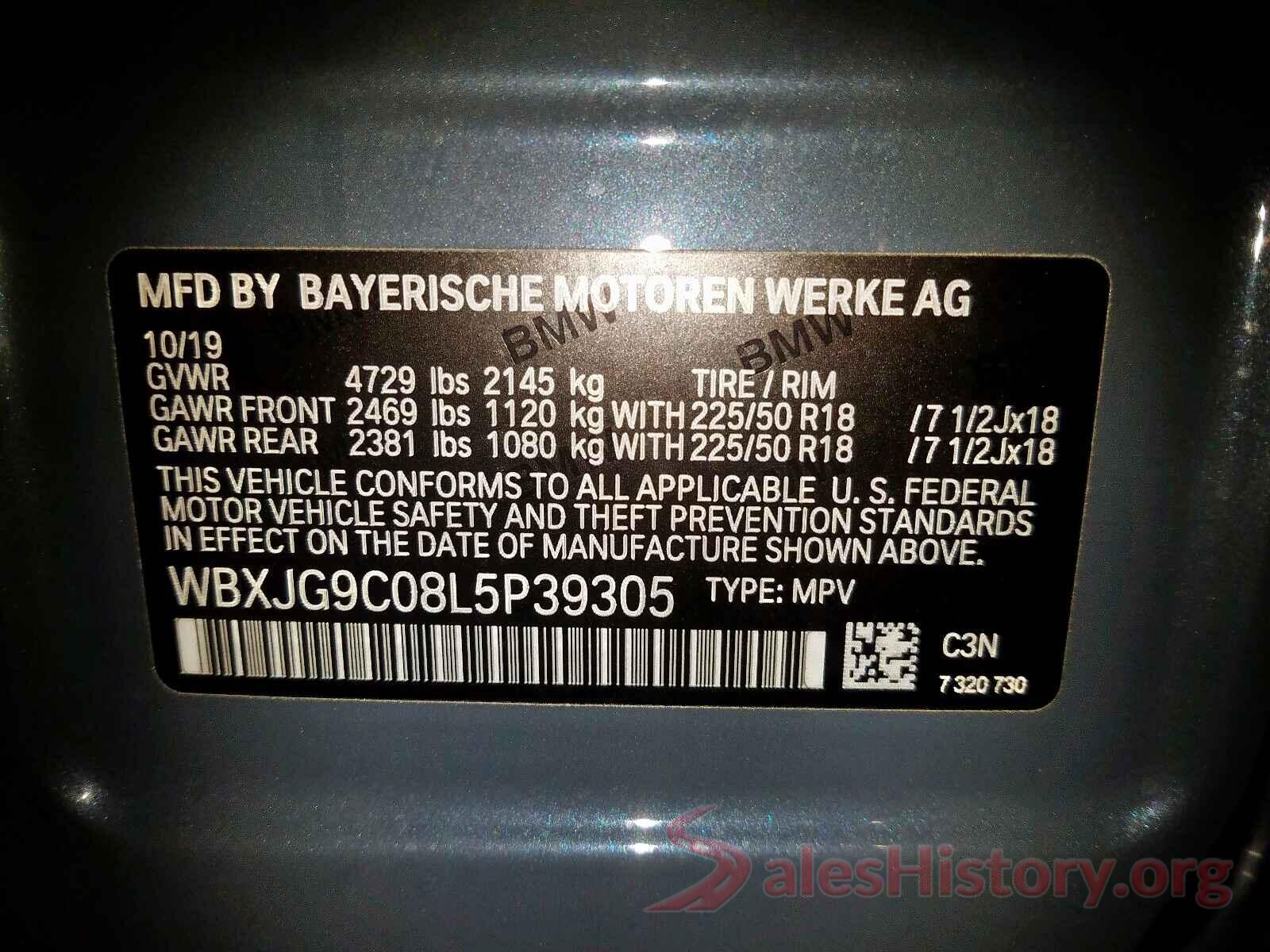 3N1AB7AP7GY338453 2020 BMW X1