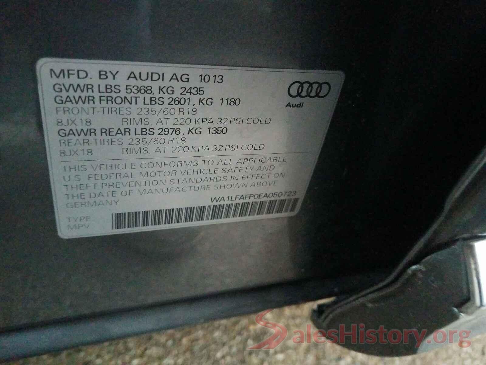 5XYZUDLB4HG467041 2014 AUDI Q5