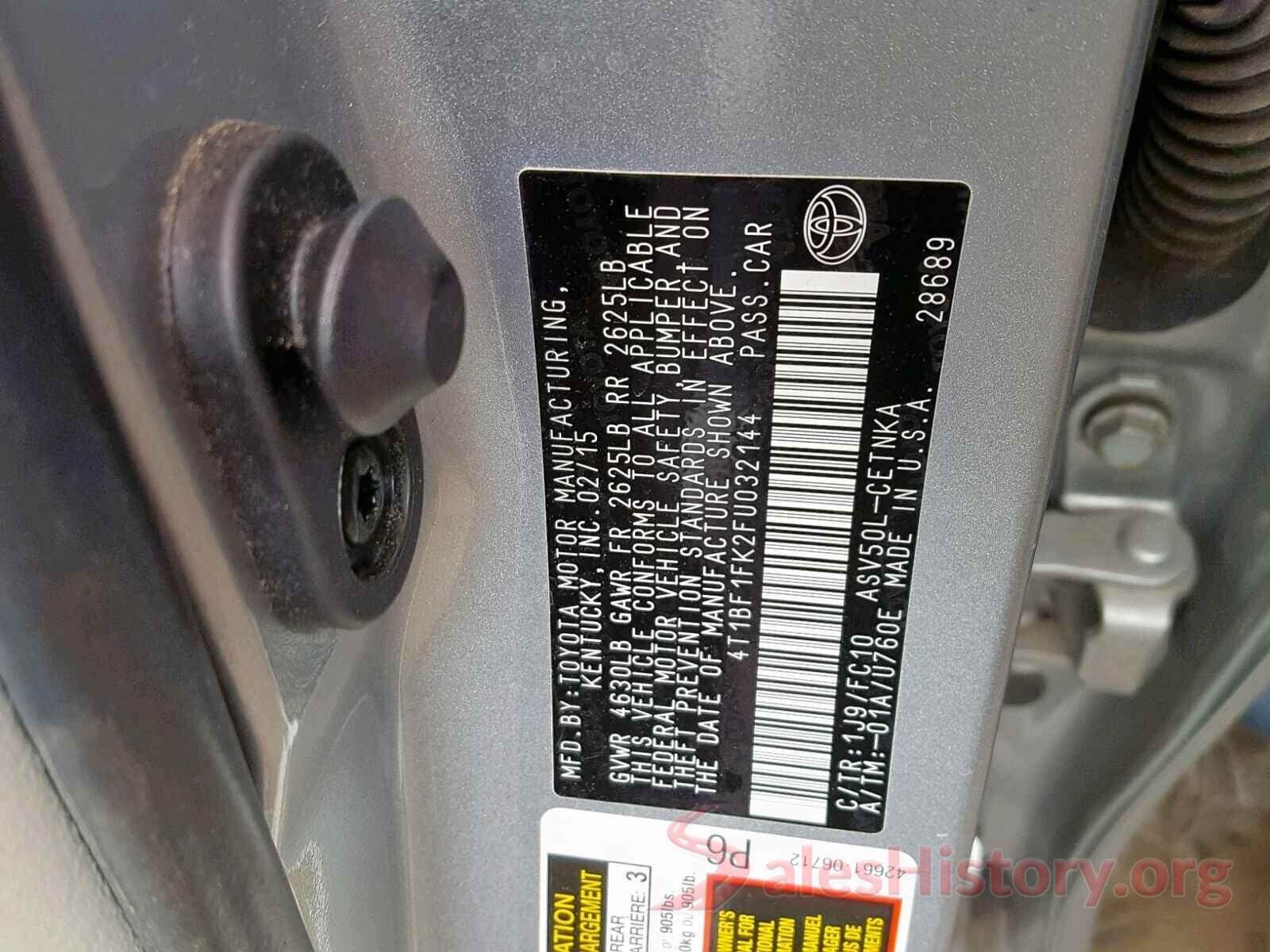 2T1BURHEXJC074552 2015 TOYOTA CAMRY