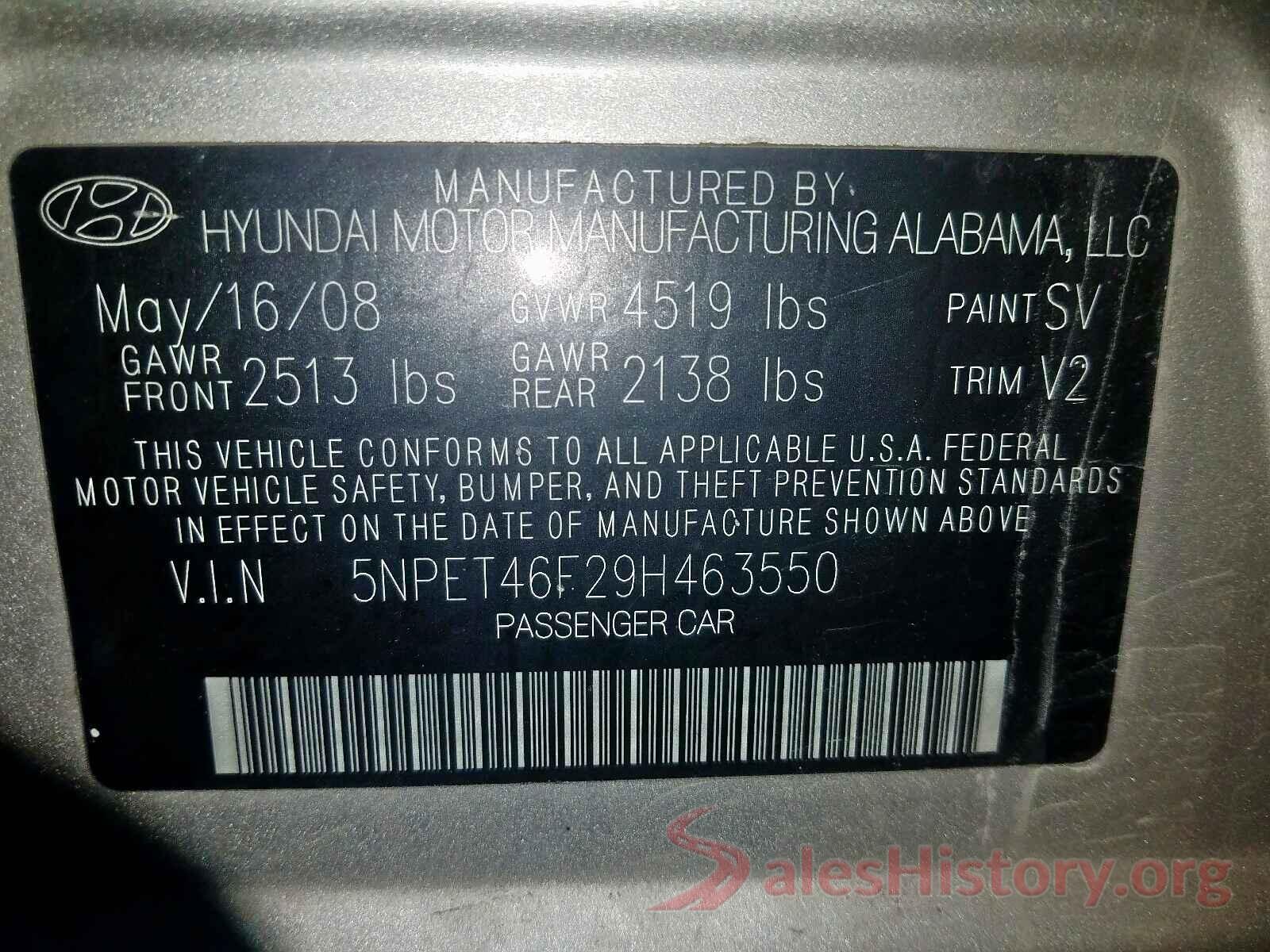 JTDL9MFU4M3022818 2009 HYUNDAI SONATA