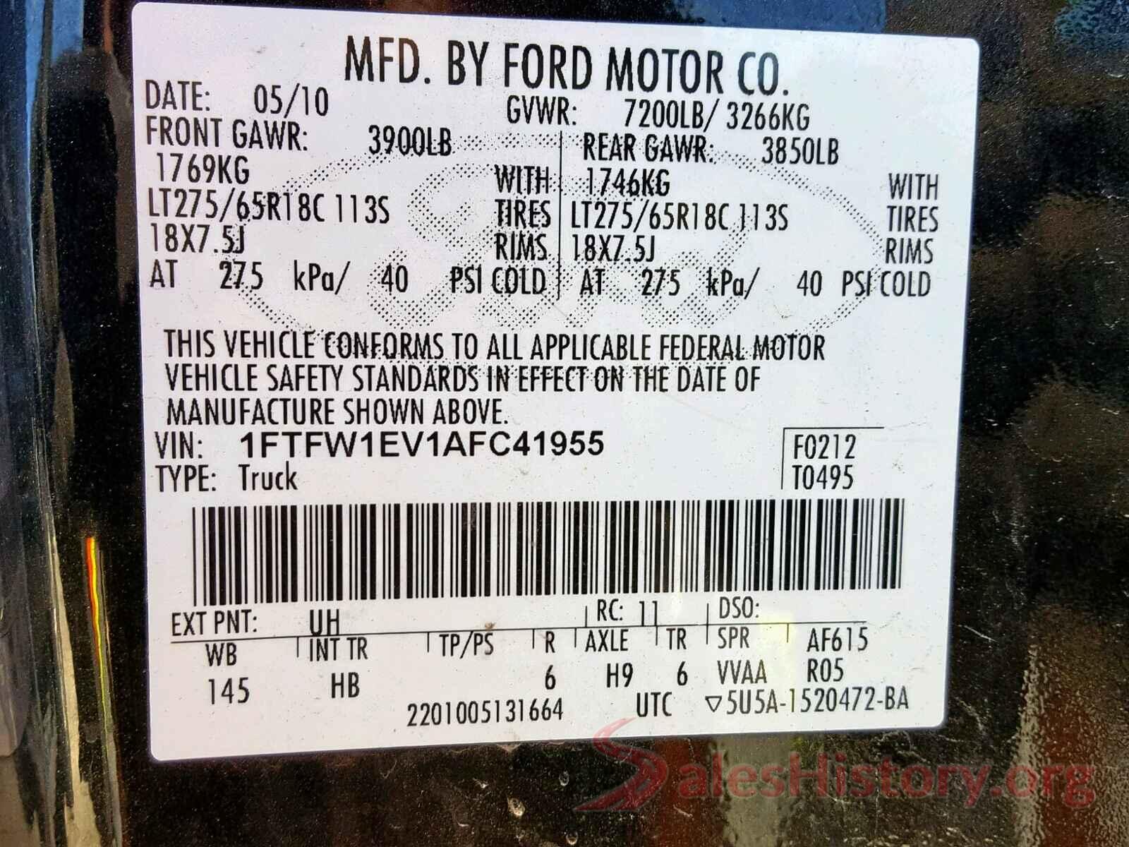 JF2GPABC5G8217452 2010 FORD F150 SUPER