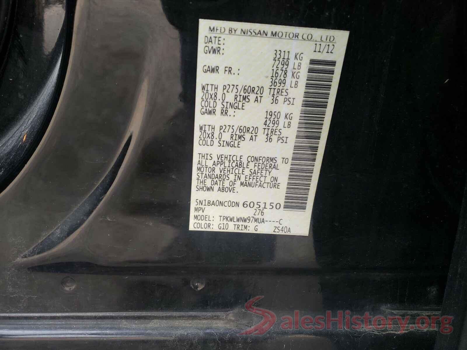 4T1B11HK6JU002293 2013 NISSAN ARMADA